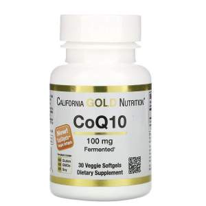 California Gold Nutrition, Коэнзим Q10, 100 мг, 30 растительных капсул